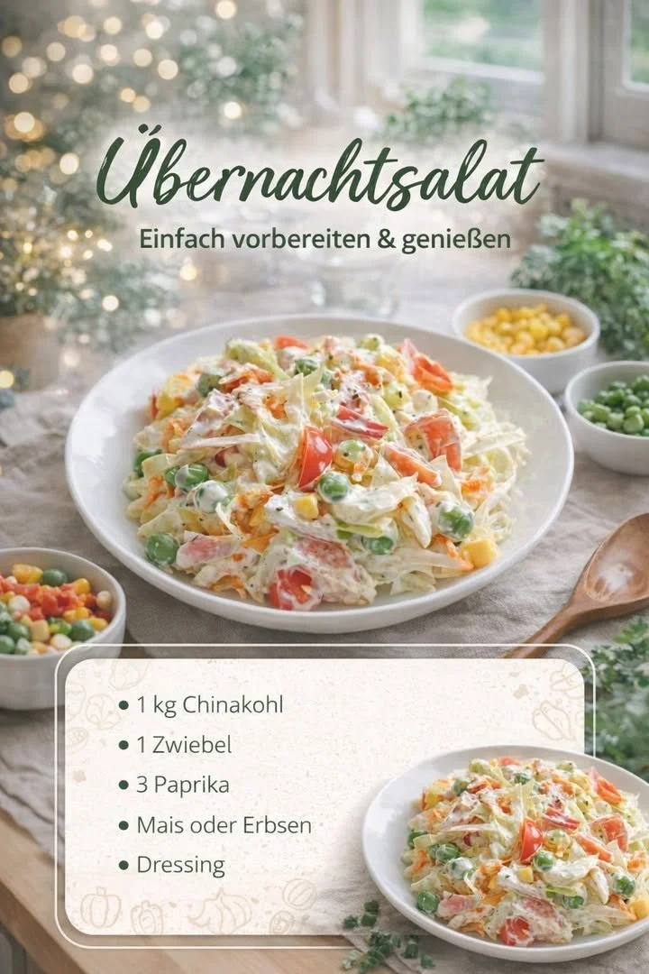 Über Nacht zauberhafter Salat Rezept