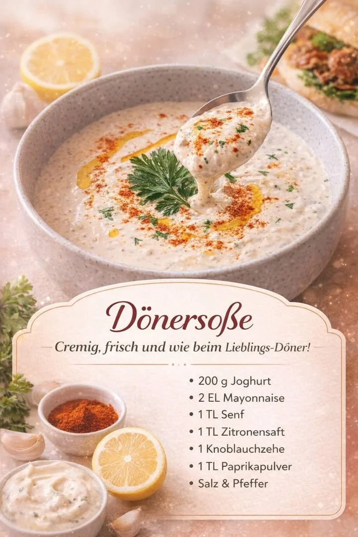 Hausgemachte Dönersoße für Dönergerichte