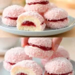 Leckeres Erdbeer-Kokos-Dessert mit frischen Erdbeeren und Kokosnusscreme
