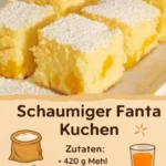 Fanta-Kuchen mit leuchtenden Farben und fruchtigem Geschmack auf einem Teller