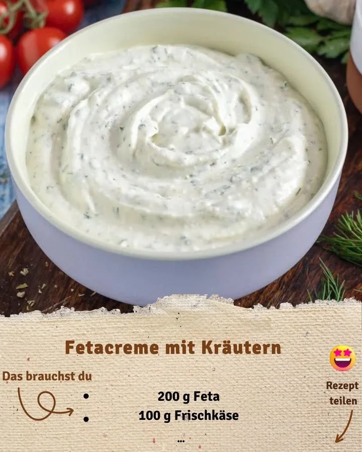 Fetacreme mit Kräutern für natürliche Hautpflege