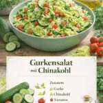Frischer Salat zum Abnehmen mit buntem Gemüse und leichtem Dressing.