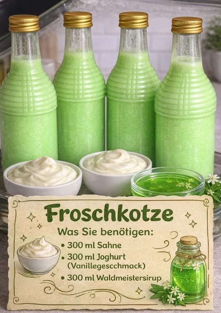 Froschkotze Dessert mit cremigem, süßem Geschmack, der gute Laune verbreitet.