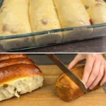 Fluffiges Rosinenbrot nach Großmutters Rezept, frisch gebacken und goldbraun.
