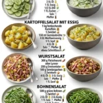 Frischer Gurkensalat mit Dressing in einer Schüssel