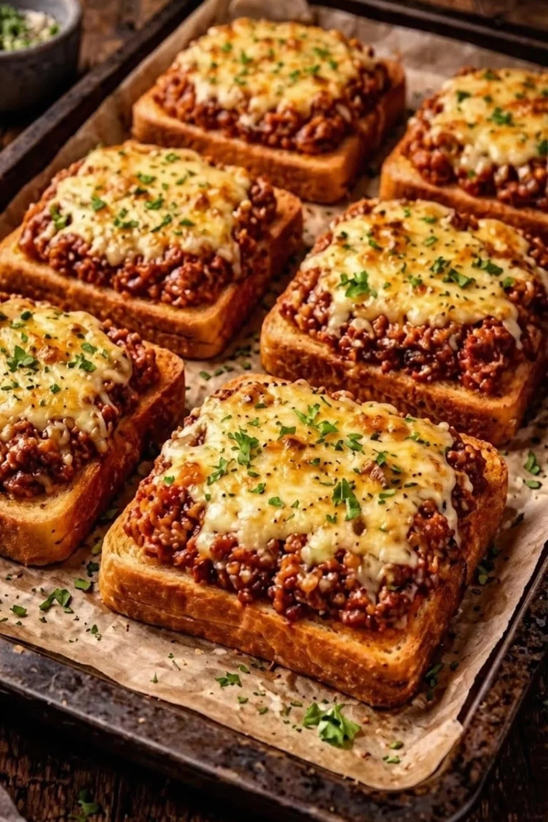 Schneller Hackfleisch Toast, in nur 10 Minuten zubereitet.