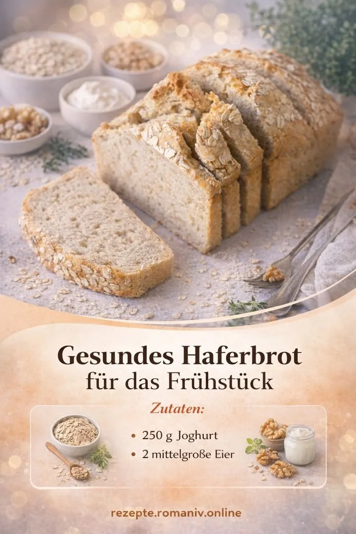 Frisch gebackenes Haferbrot auf einem Tisch