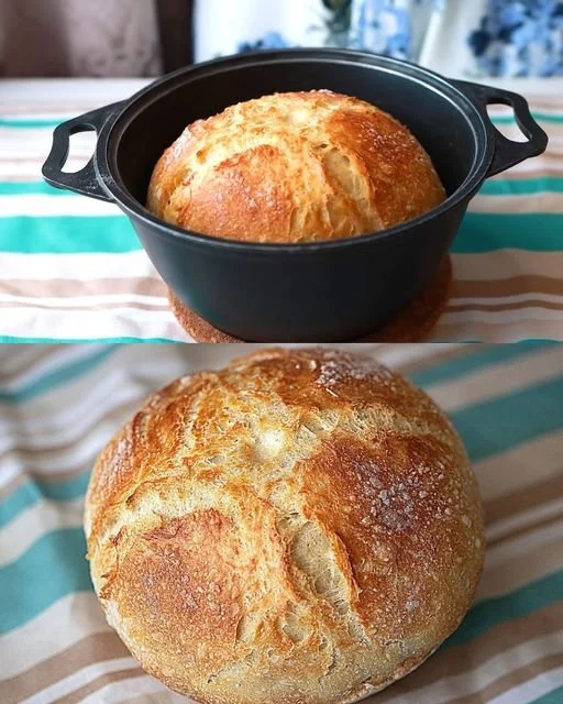 Frisches Hausbrot auf einem Holzbrett präsentiert
