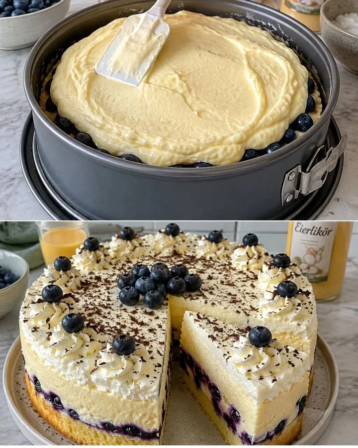 Heidelbeer-Eierlikör-Torte à la Peggy, lecker und festlich, ideal für Feiern