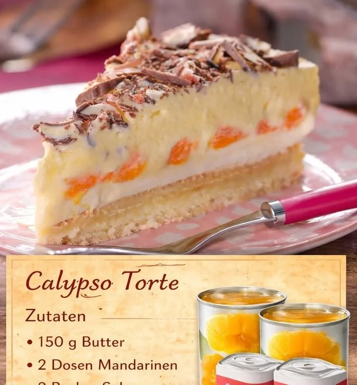 Rezept für die köstliche Kalypso-Torte mit Schokolade und exotischen Früchten