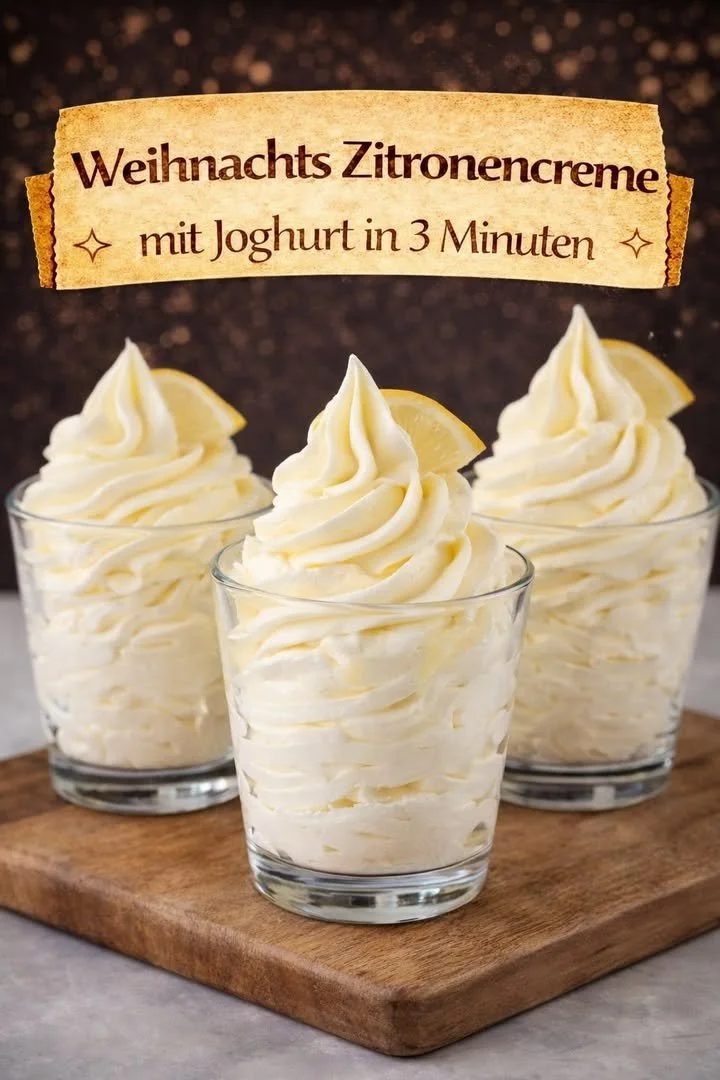 Schnelle Zitronencreme mit Joghurt in 3 Minuten zubereitet