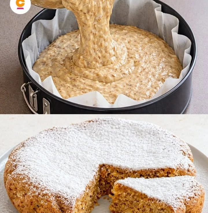 Leckere Mandeltorte mit Mandeln dekoriert