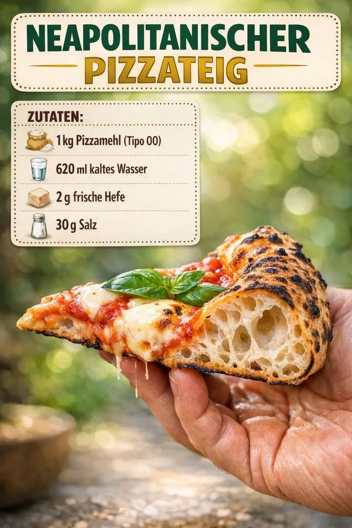 Napolitanischer Pizzateig für authentische Pizza zu Hause herstellen