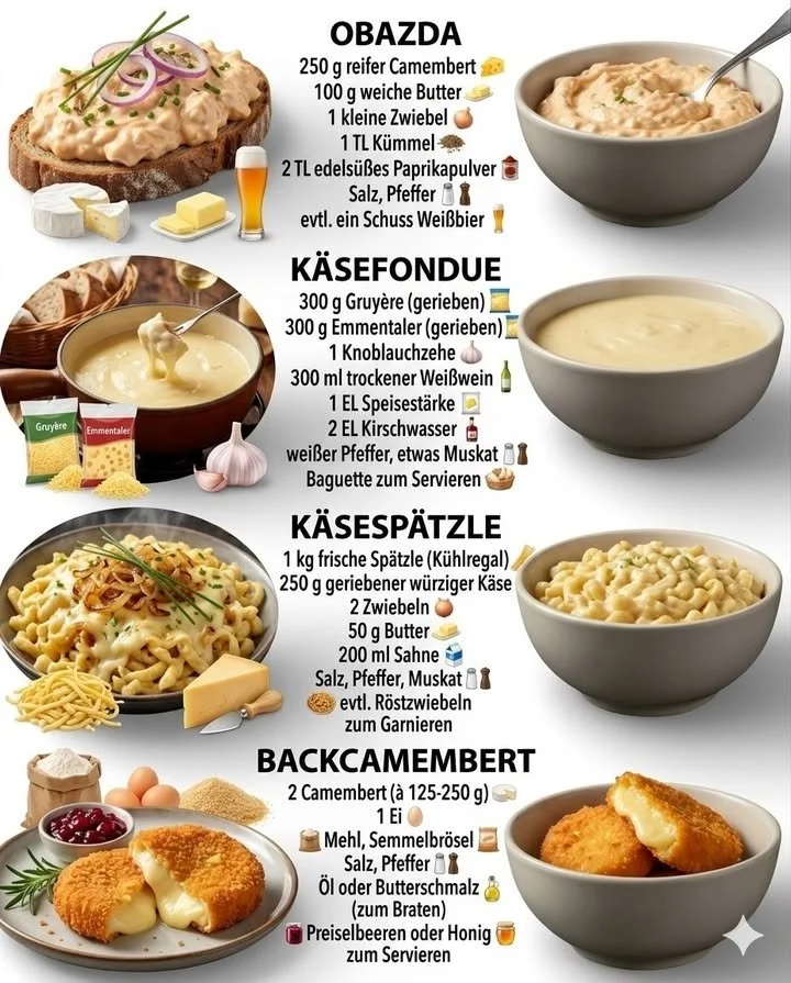 Köstlicher Obatzda, bayerische Käsepaste mit Brezeln serviert.