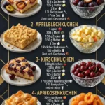 Leckerer Obstkuchen wie bei Oma, fruchtig und frisch gebacken