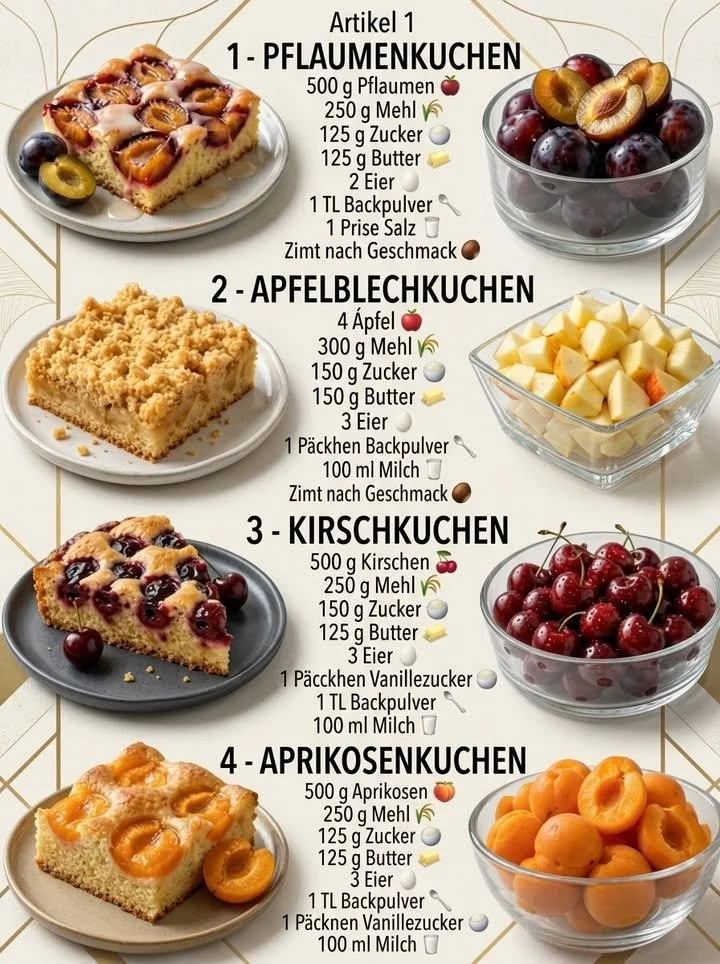 Obstkuchen wie bei Oma - saftiger Obstkuchen mit frischen Früchten