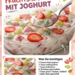 Bowl mit frischem Obstsalat und cremigem Joghurt