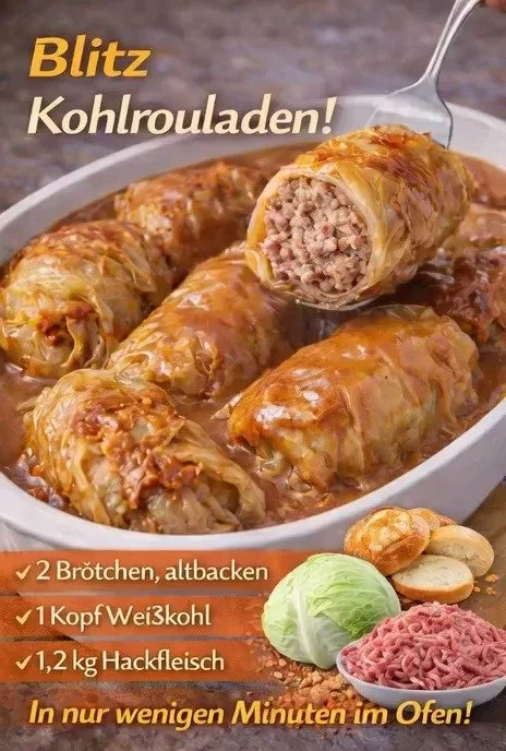 Traditionelle Omas Kohlrouladen auf einem Teller serviert
