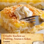 Cremiger Kuchen, schnell und einfach zuzubereiten, mit verlockendem Aussehen.