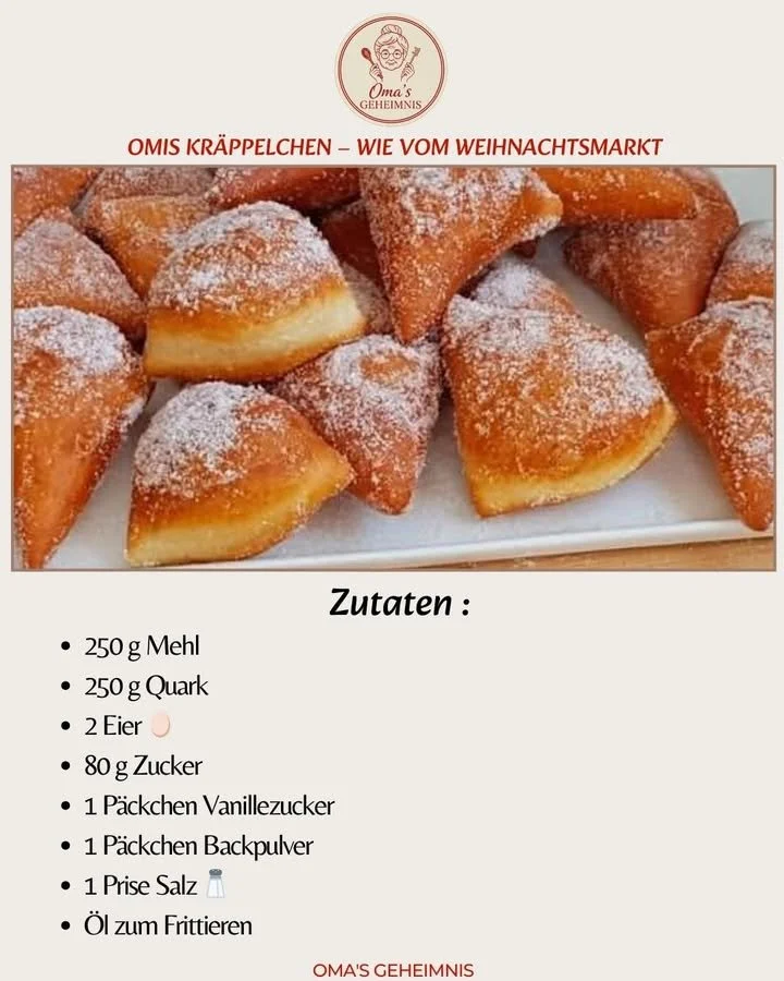 Omis Kräppelchen, traditionelle deutsche Weihnachtsmarkt-Nascherei
