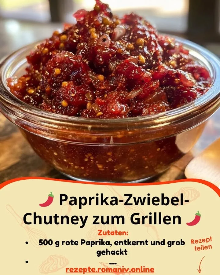 Paprika-Zwiebel-Chutney für Grillgerichte