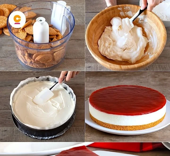 Perfekter Käsekuchen ohne Backen auf einem schönen Dessertteller