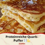Proteinreiche Quark-Puffer auf einem Teller, ideal für eine gesunde Ernährung.