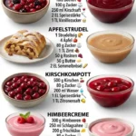 Schüssel mit Rote Grütze, einem deutschen Beeren-Dessert.