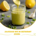 Hausgemachte Salatsauce wie im Restaurant für köstliche Salate.