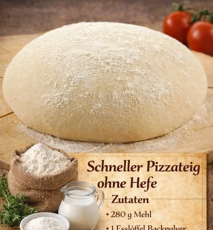 Schneller Pizzateig ohne Hefe für eine perfekte Pizza