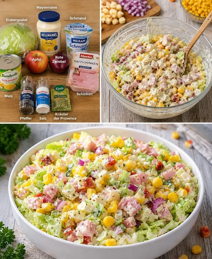 Schneller Salat mit frischen Zutaten und einer bunten Präsentation