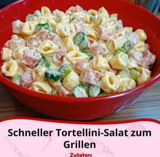 Schneller Tortellini Salat für Grillen und Sommergerichte