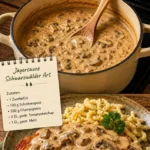 Schwarzwälder Jägersauce in einer ansprechenden Servierschale