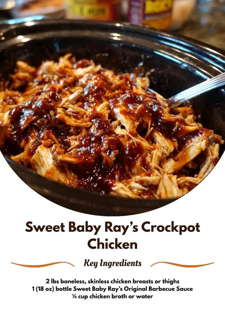 Süßes Baby Ray’s Crockpot-Hühnchen im Slow Cooker zubereitet
