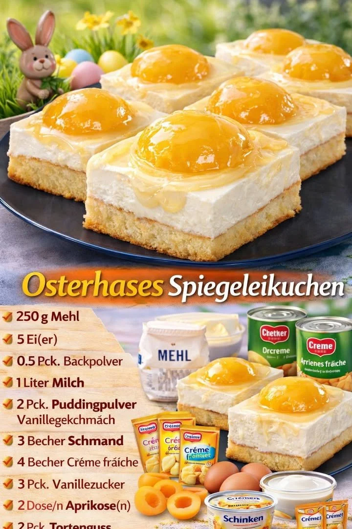 Ein wunderschöner Osterkuchen mit buntem Dekor und frischen Blumen.