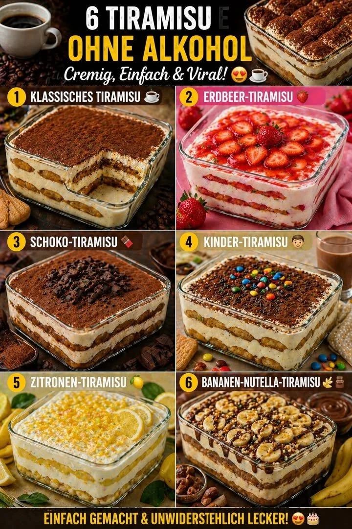 Cremiges alkoholfreies Tiramisu in einem eleganten Dessertglas serviert.
