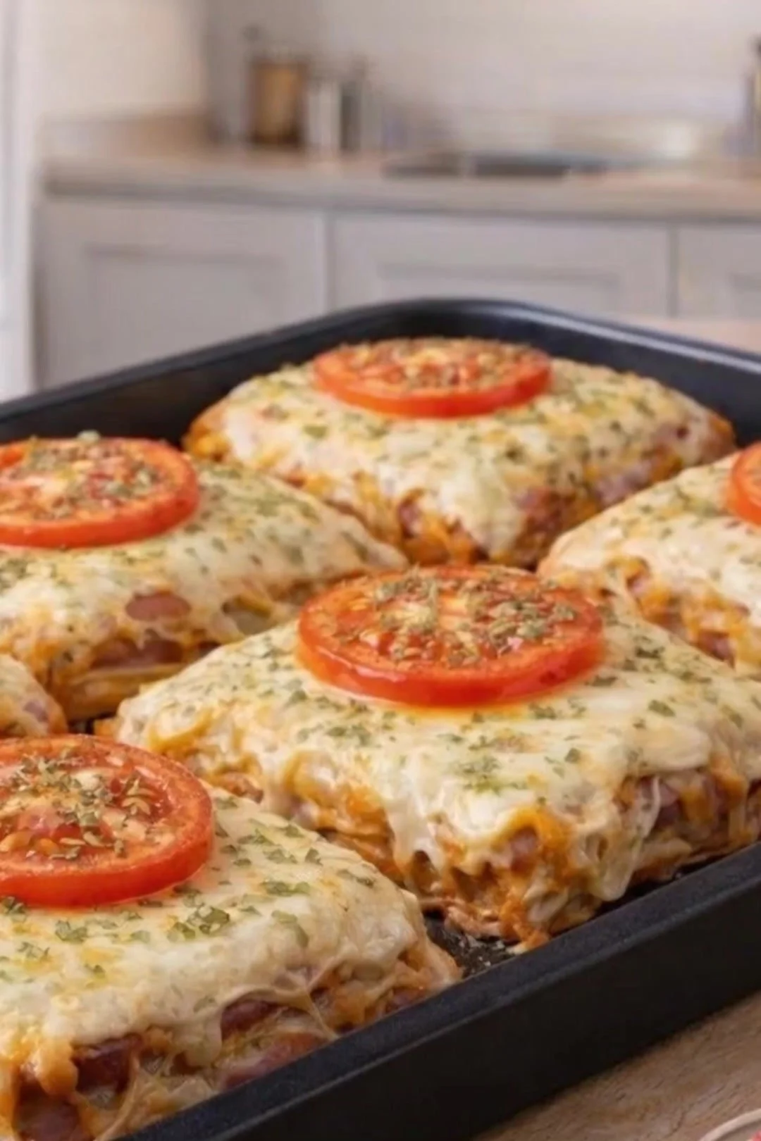 Leckere Tomaten-Mozzarella-Portionen aus dem Ofen