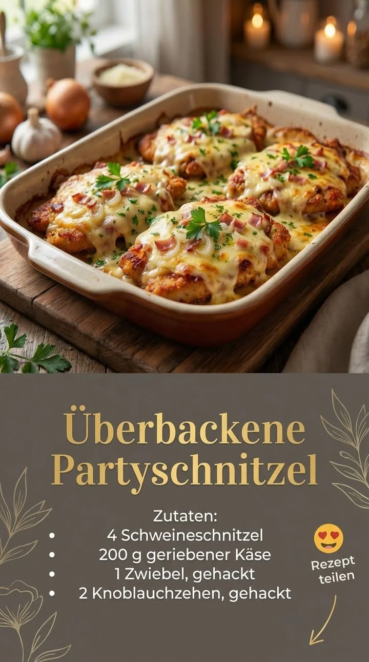 Überbackene Partyschnitzel für feierliche Anlässe