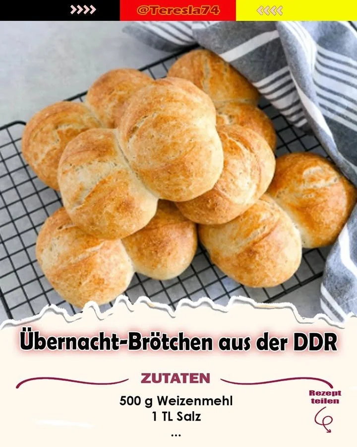 Traditionelle Übernacht-Brötchen aus der DDR für ein gemütliches Frühstück