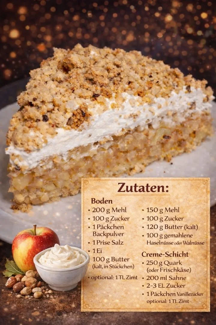Ultrasaftiger Apfel-Nusskuchen mit frischen Äpfeln und knackigen Nüssen