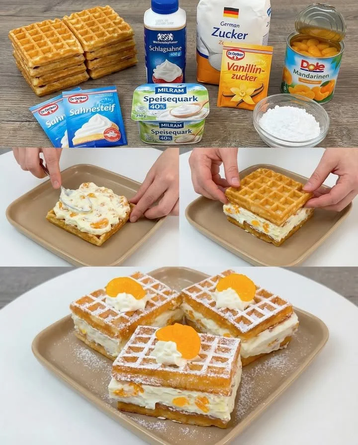 Waffelkuchen ohne Backen – leckeres Dessert Rezept
