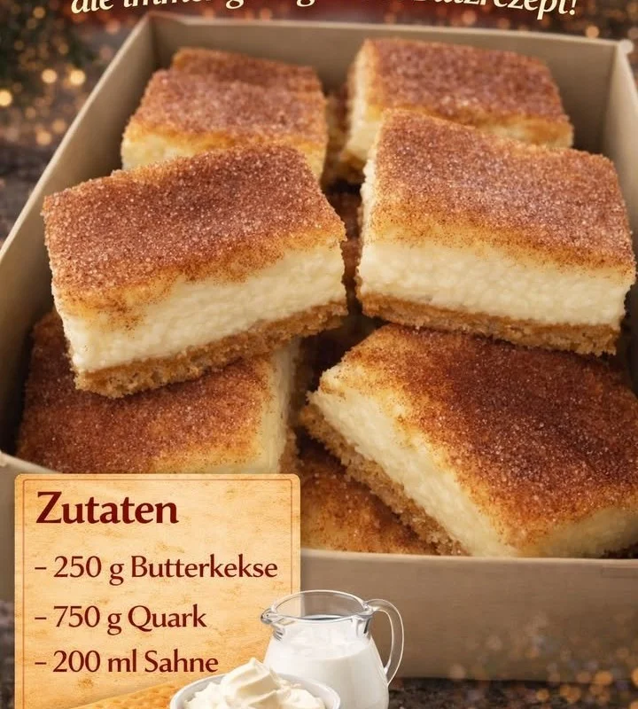 Leckere Weihnachts-Zimtschnitten auf einem Teller dekoriert