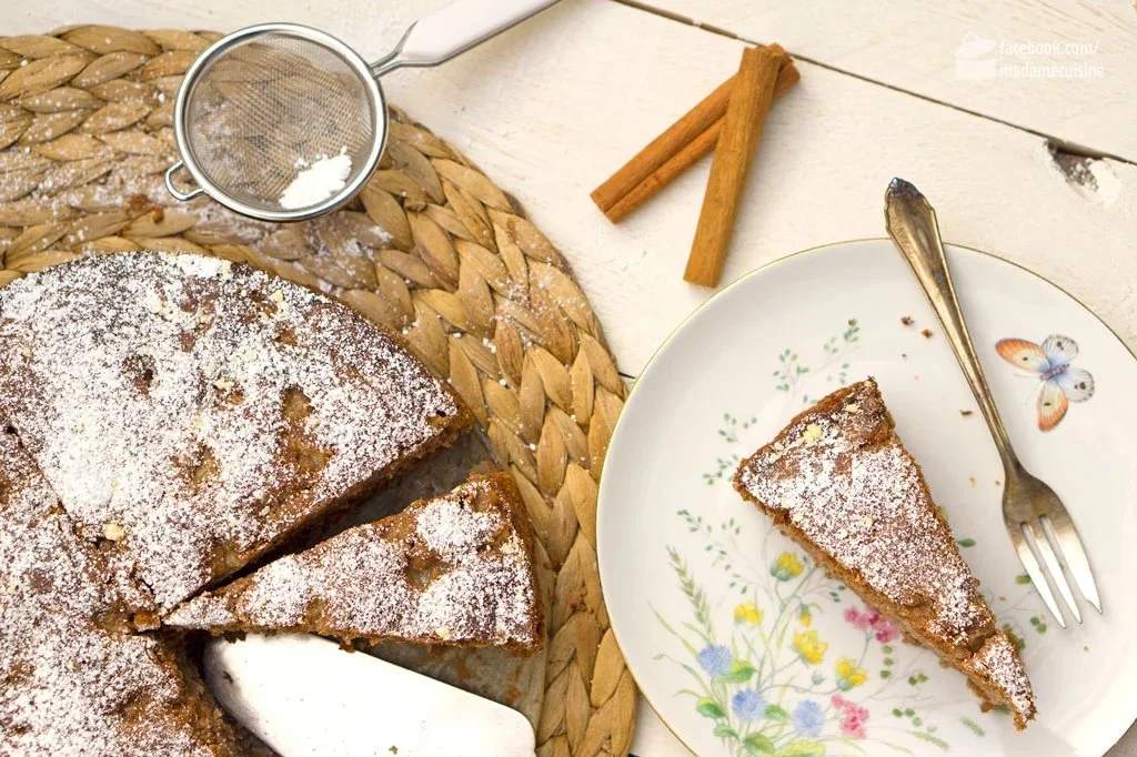 Winter-Birnen-Nuss-Kuchen mit saftigen Birnen und knusprigen Nüssen