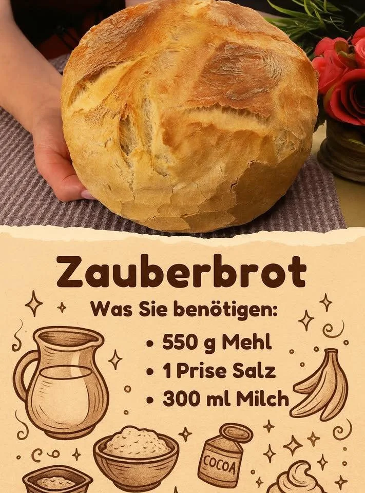Zauberbrot in nur 3 Minuten zubereitet - einfaches Rezept für leckeres Brot
