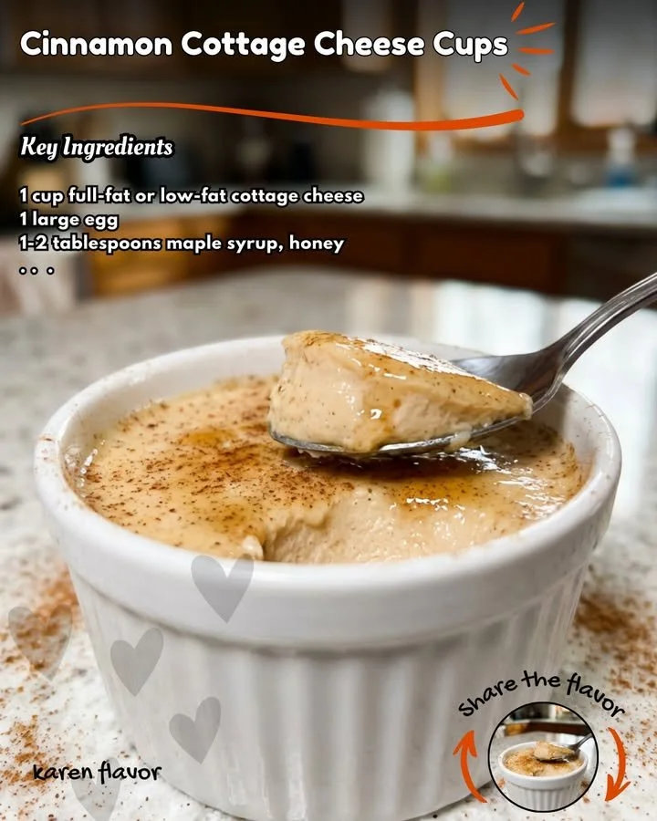 Zimt Hüttenkäse Tasse mit leckerem Zimt Geschmack