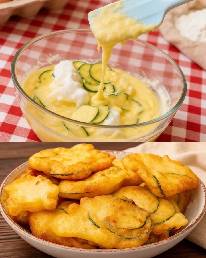 Zucchini-Käse-Wolken auf einem Teller, frisch zubereitet und servierfertig.