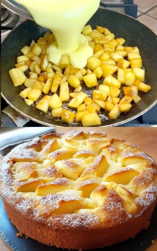 Schneller Apfelkuchen nach Omas Rezept in 10 Minuten gebacken