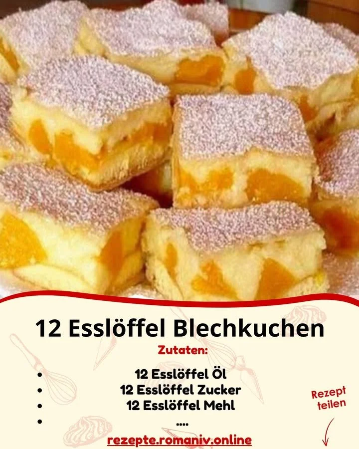 Blechkuchen mit 12 einfachen und köstlichen Rezepten auf einem Backblech