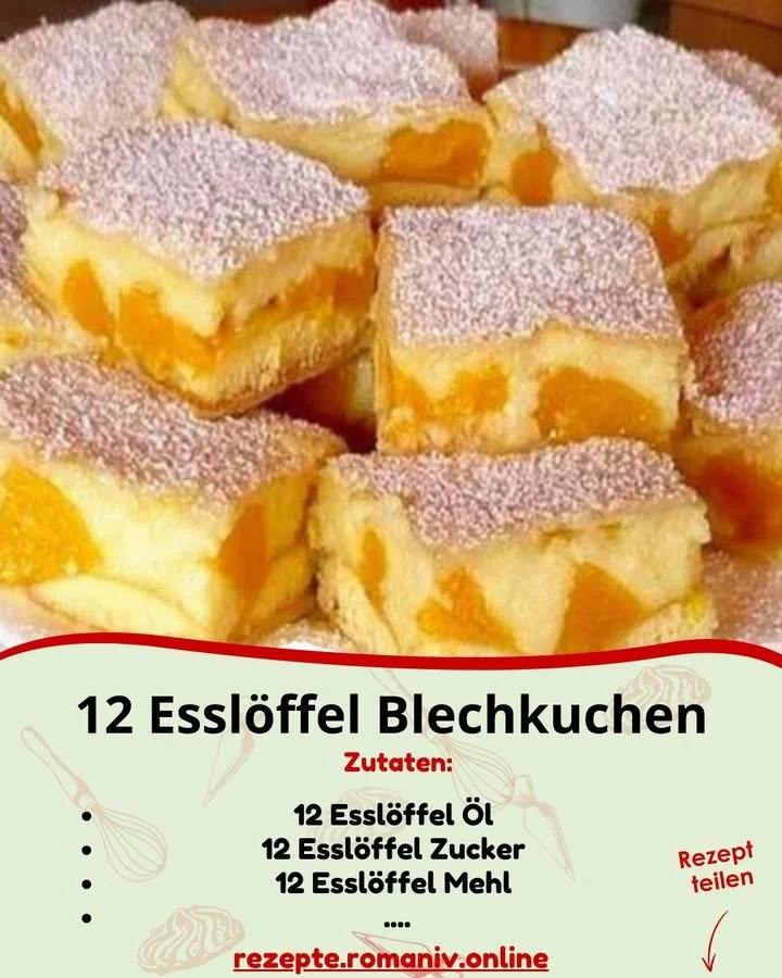 Einfacher und köstlicher 12 Esslöffel Sheet Cake auf einem Teller.