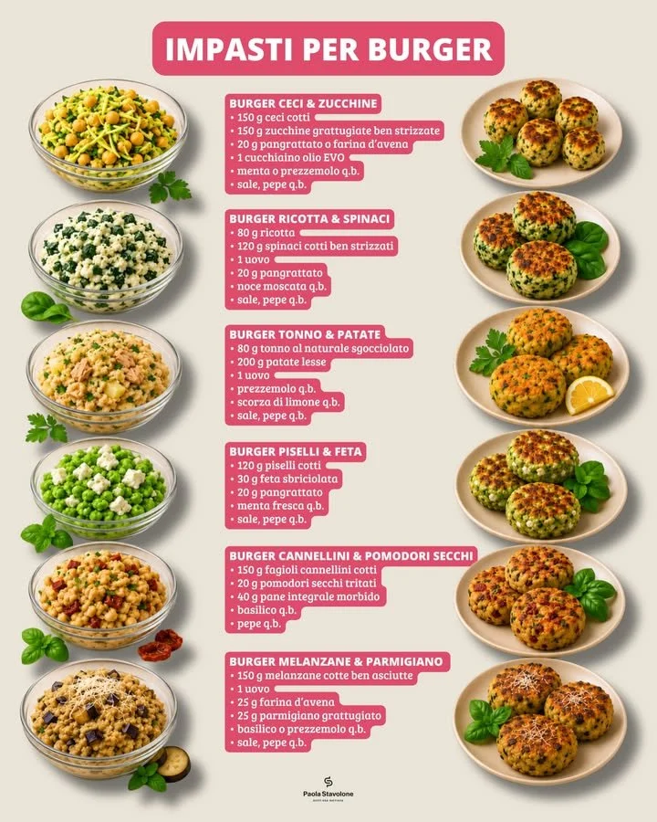 6 impasti per burger creativi e deliziosi per ogni occasione.